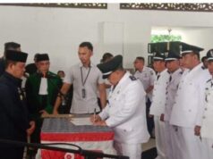 Dinas Pemberdayaan Masyarakat dan Desa Kabupaten Empat Lawang menggelar acara pengukuhan perpanjangan masa jabatan
