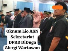Oknum ASN inisial LO Menggunakan Toa, Usir Wartawan Saat Peliputan Pengambilan Sumpah Janji Jabatan Anggota DPRD LahatAGUSTUS 26, 2024