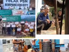 Gardu Tiang PLN dan Spanduk Tolak PSN Rempang Eco City Dibakar OTK